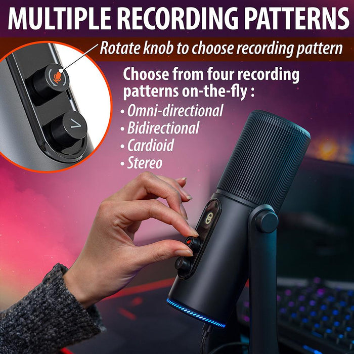 Deco Gear PC Microphone for Gaming, Streaming, Virtual, USB Plug and Play - Open Box