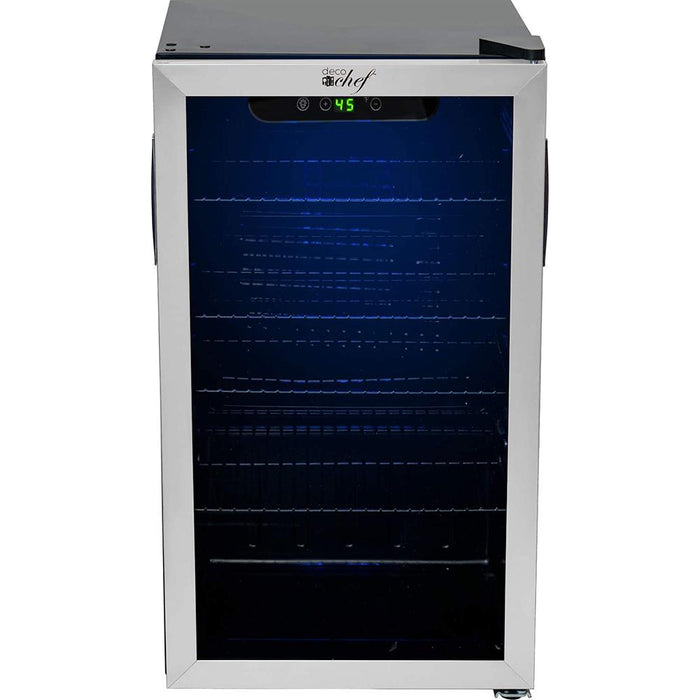 Deco Chef 118-Can Mini Fridge w/ Glass Door, Digital Controls for Beer and More - Open Box