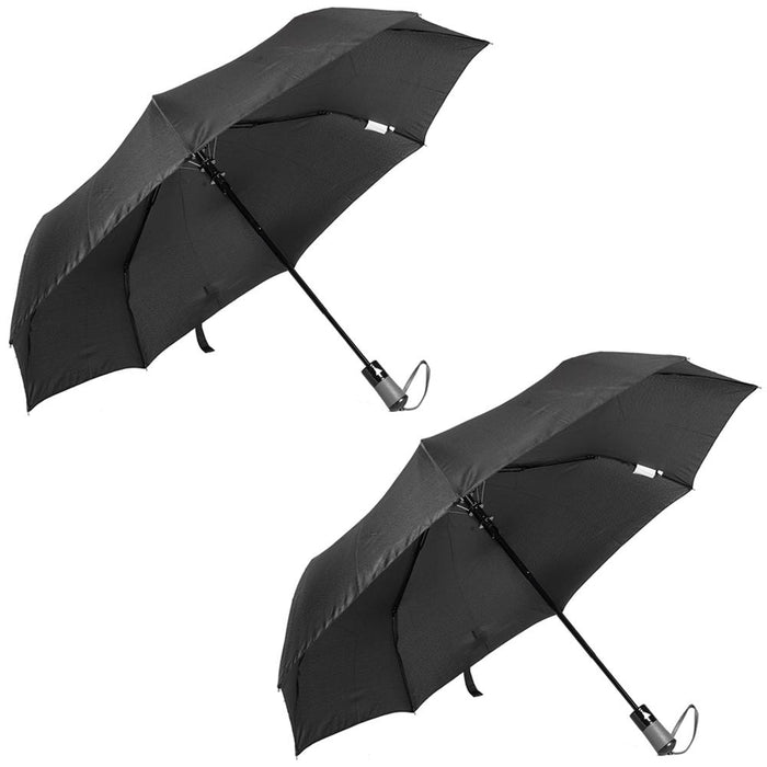 Tahari Collapsible Travel Umbrella Black 2 Pack