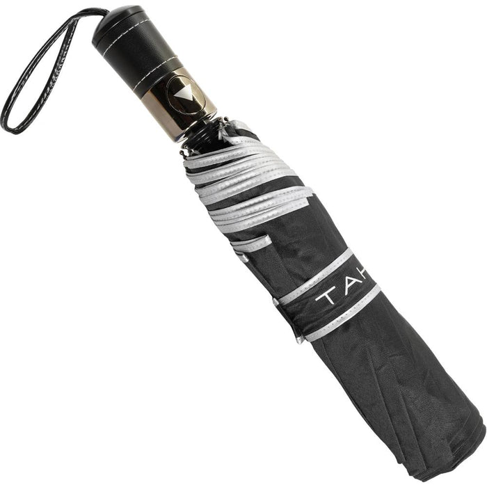 Tahari Collapsible Travel Umbrella Black/White 2 Pack