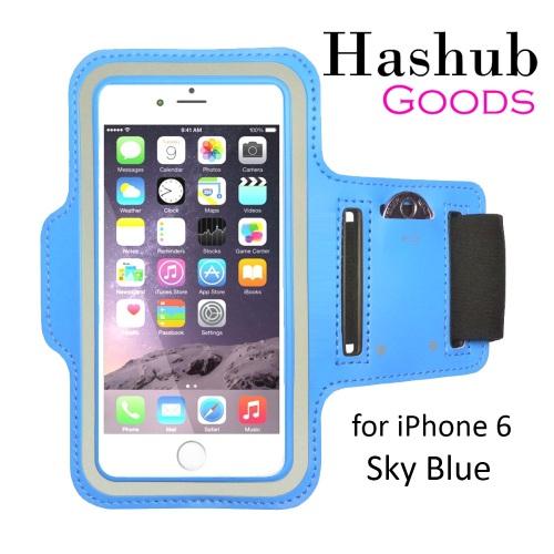 General Sports Running Armband for iPhone 6/Galaxy Alpha/Sony Z3/Moto X in Sky Blue