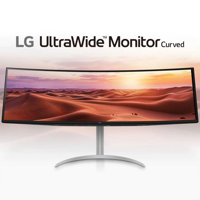 LG 49" 32:9 UltraWide Dual QHD Nano IPS Curved Monitor with Cleaning Bundle