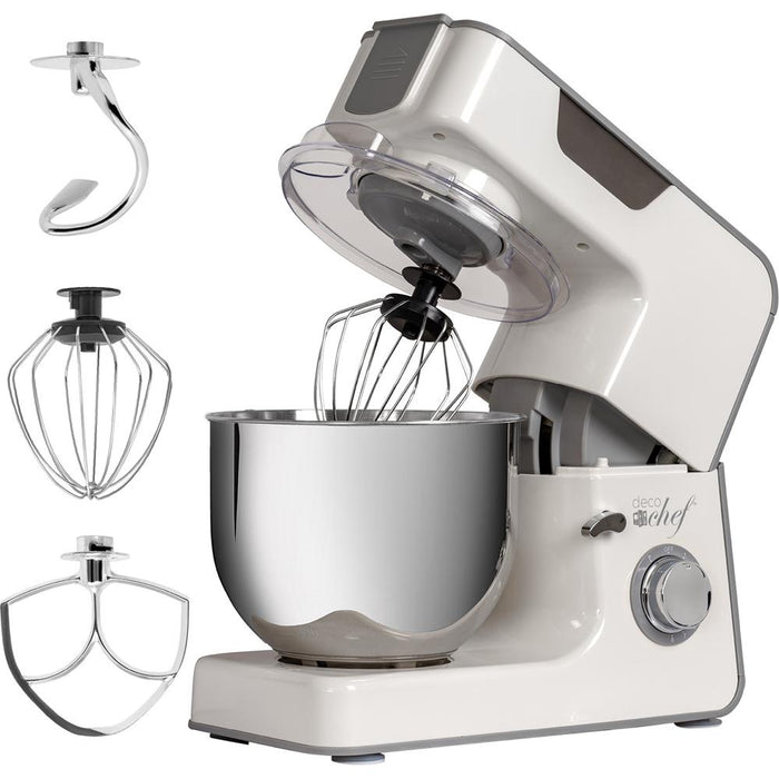 Deco Chef 5.5 QT Kitchen Stand Mixer, 550W 8-Speed Motor, 3 Mixing Attachments - Open Box