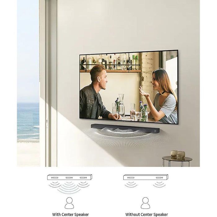 Samsung 3.1ch Soundbar w/ Dolby Digital 5.1 / DTS Virtual:X + Subwoofer (2021), Open Box