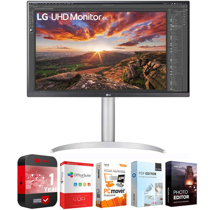 LG 27UP850N-W 27" IPS 4K UHD VESA HDR400 Monitor USB Type-C + Protection Pack