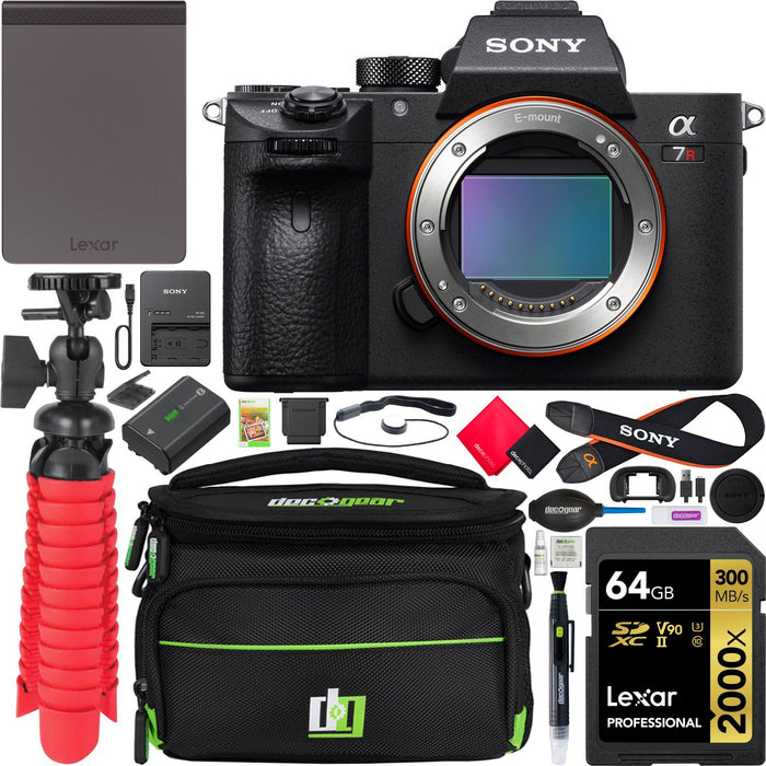 Sony a7R III Mirrorless Full Frame Camera Body Kit + 512GB SSD Drive + Case Bundle