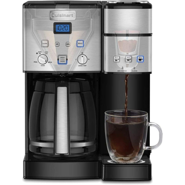 Cuisinart 12 Cup Coffeemaker & Single Serve Brewer Stainless Steel SS-15 - Refurbished