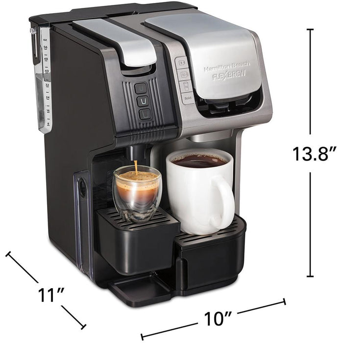 Hamilton Beach FlexBrew 3-in-1 Coffee/Espresso Maker with 19-Bar Pump, 49930 - Refurbished