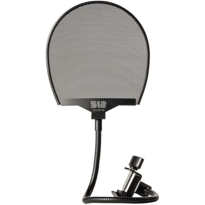 512 Audio Skylight Large Diaphragm Condenser XLR Microphone w/ Pop Filter +Boom Arm Bundle
