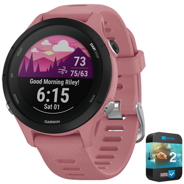 Sæt tabellen op Bøje vinkel Garmin Forerunner 255S GPS Smartwatch, Light Pink — Beach Camera