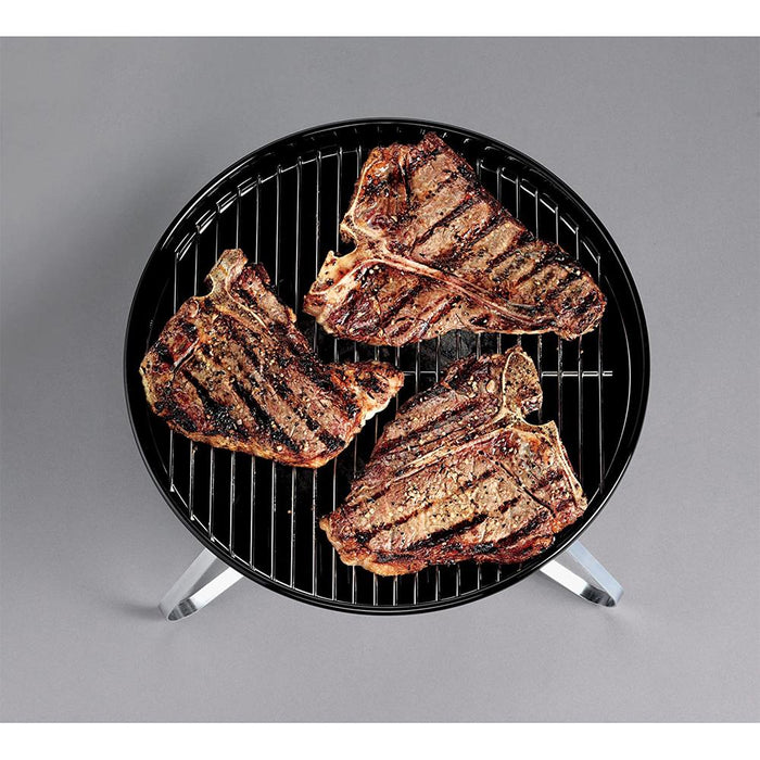 Weber Smokey Joe Premium 14" Charcoal Grill, Black w/Oven Mitts +BBQ Tool Set Bundle