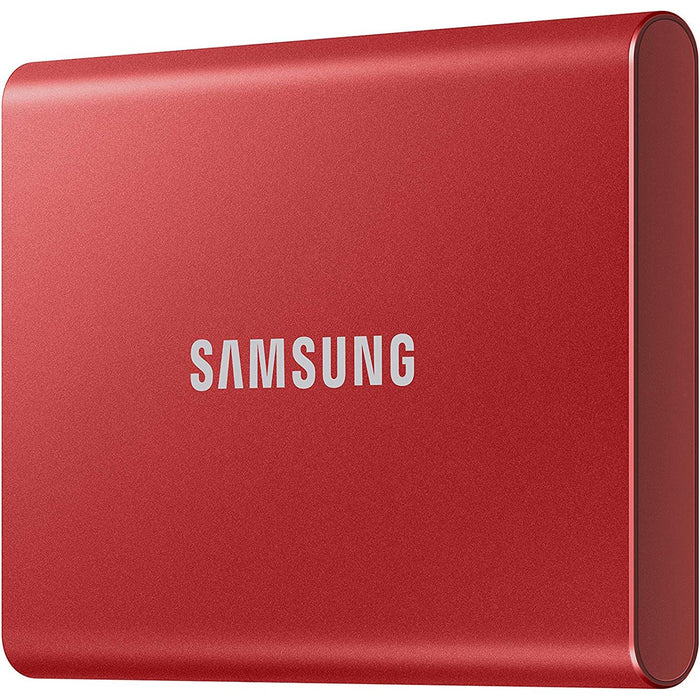 Samsung T7 1TB Portable SSD, USB 3.2 Gen2, Red (MU-PC1T0R)