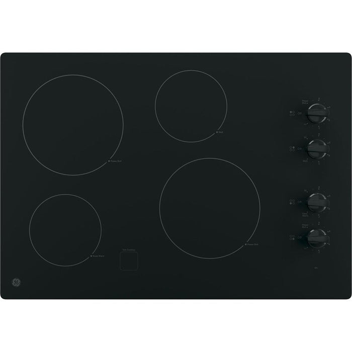 GE 30" Built-In-Knob Control Electric Cooktop - JP3030DJBB - Open Box