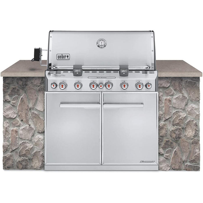 Weber 7460001 Summit S-660 Built-In Grill, Natural Gas w/Warranty + Accessories Kit