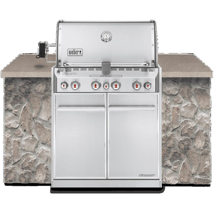 Weber 7260001 Summit S-460 Built-In Grill, Natural Gas w/ Warranty + Accessories Kit