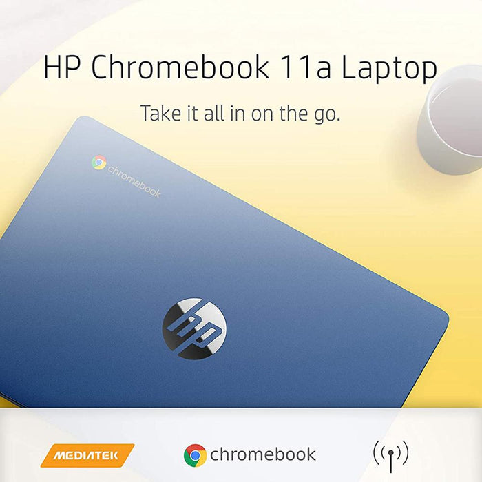 Hewlett Packard 11.6" MT8183 4G/32G Touchscreen Chromebook, Indigo Blue (1F6G3UA#ABA), Open Box