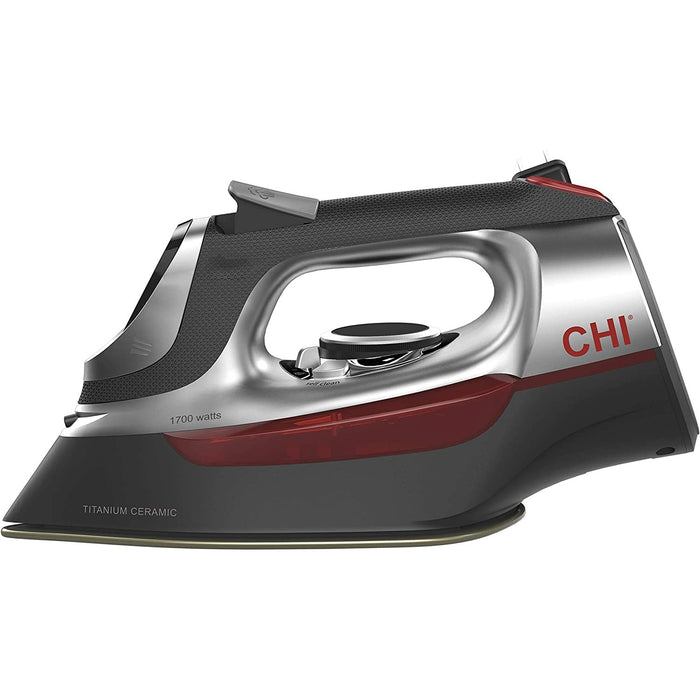 Chi Steam Iron with Titanium Infused Ceramic Soleplate, 1700 Watts, Silver (13102)