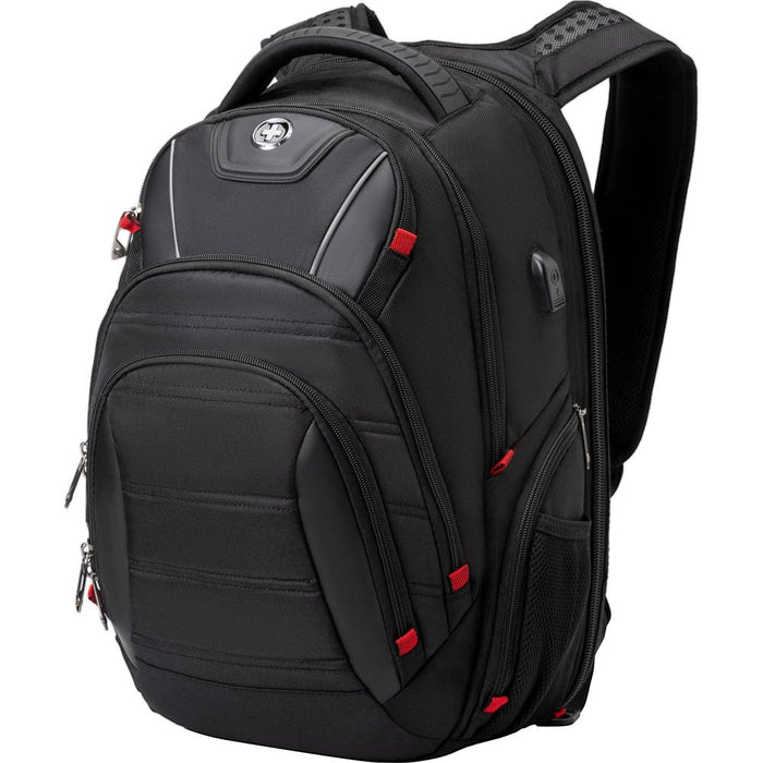 Swissdigital J14-BR Circuit TSA Business Travel Backpack with Laptop Pocket, USB Port