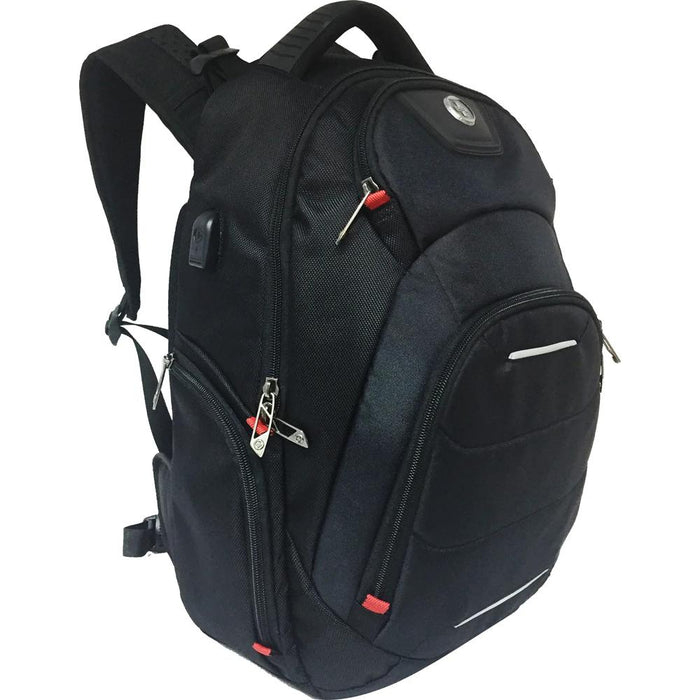 Swissdigital SD1003M-V1 Neptune Massaging TSA Backpack with 15.6" Laptop Pocket, USB