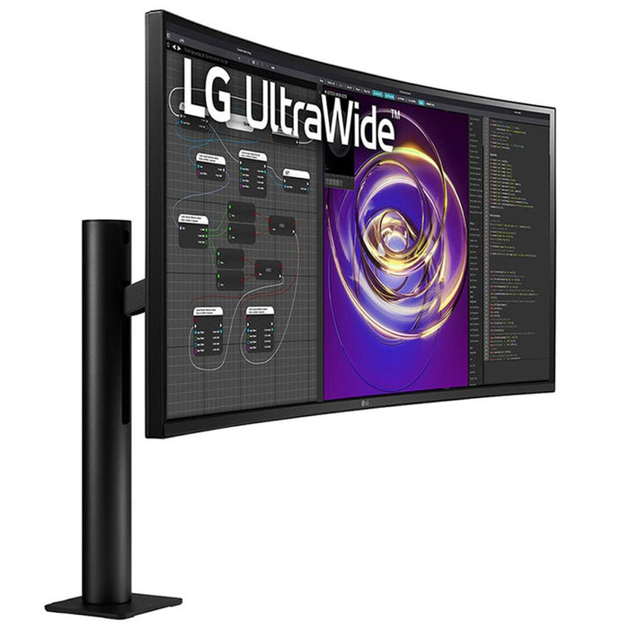 LG 34WP88CN-B 34" 21:9 Curved UltraWide QHD PC Monitor w/ Accessories Bundle