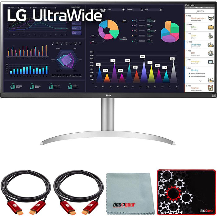 LG 34" 21:9 UltraWide Full HD 2560 x 1080 100Hz IPS Monitor with Mouse Pad Bundle