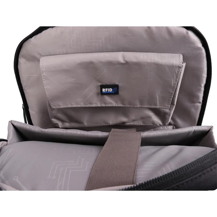 Swissdigital SD1005M-01 Pearl Rose Massaging TSA Backpack with 14" Laptop Pocket, USB
