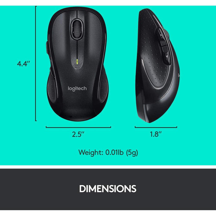Logitech M510 Wireless Mouse, Black - 910-001822 - Open Box