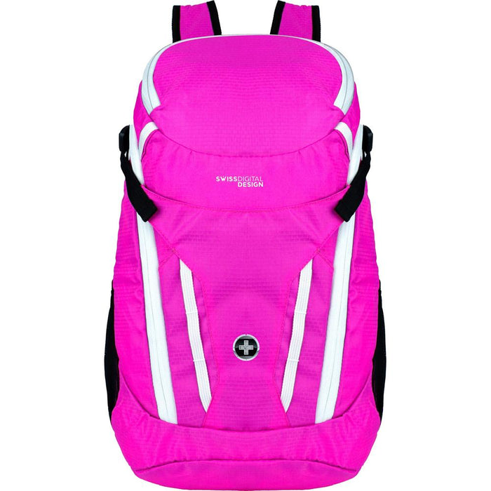 Swissdigital SD1596-46 Kangaroo Foldable Backpack with 15.6" Laptop Pocket, Pink