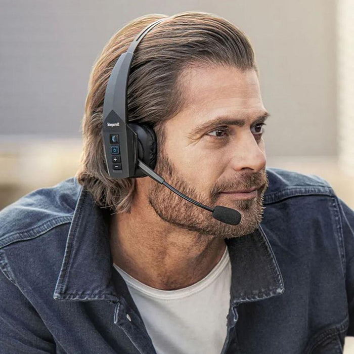 BlueParrott Bluetooth Mono Noise-Canceling Headset with 1 Year Extended Warranty