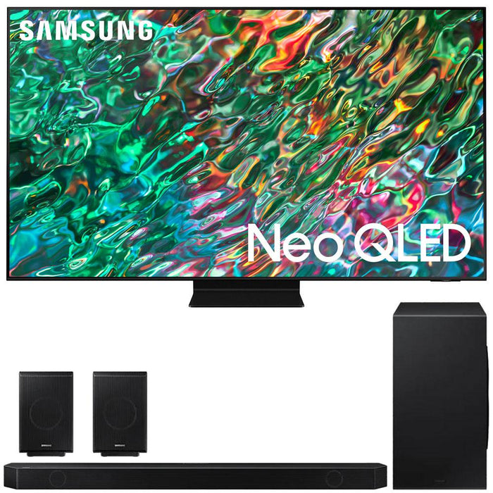 Samsung QN65QN90BA 65 inch Class Neo QLED 4K TV (2022) Bundle with HW-Q990B Soundbar