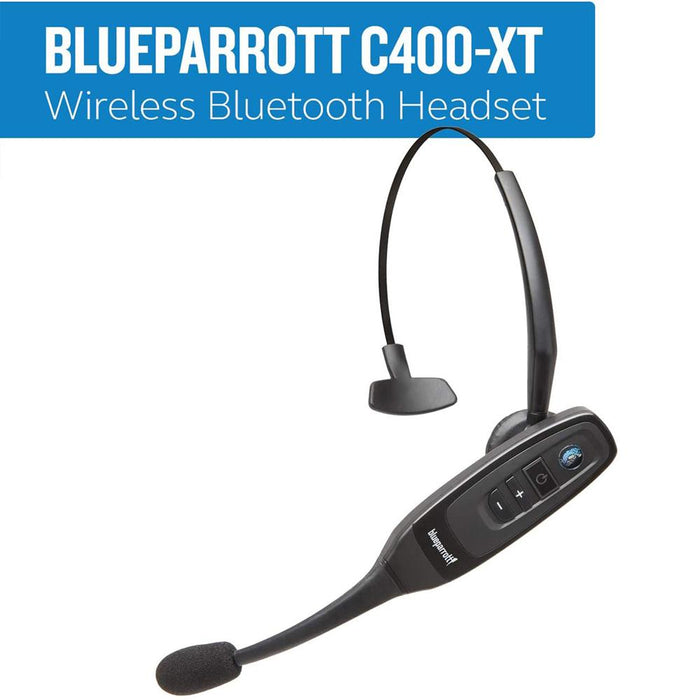 BlueParrott Bluetooth Mono Noise-Canceling Convertible Headset with Audio Bundle