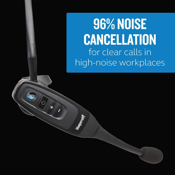 BlueParrott Bluetooth Mono Noise-Canceling Convertible Headset with Audio Bundle
