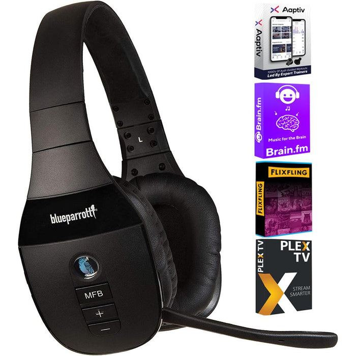 BlueParrott Wireless B.tooth Stereo Headset with Voice Control with Audio Bundle
