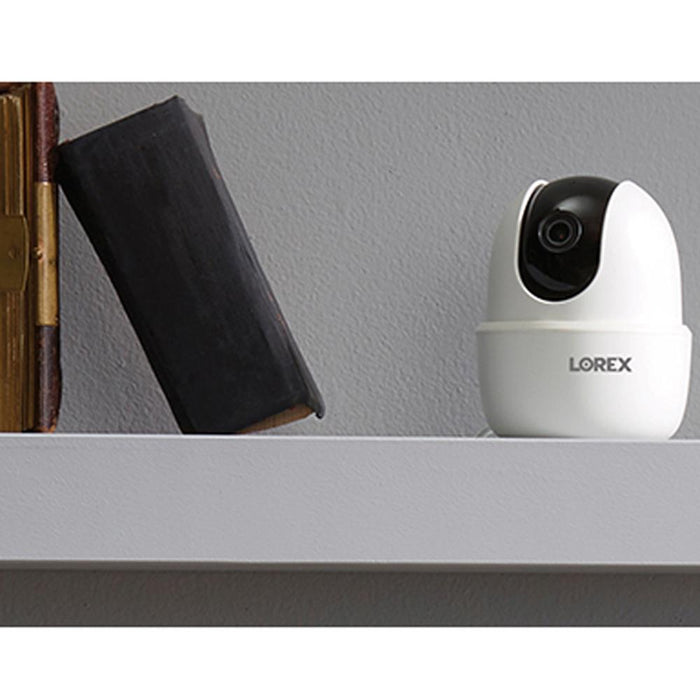 Lorex 2K Pan-Tilt Indoor Wi-Fi Security Camera White + 2 Year Extended Warranty