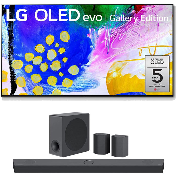 LG OLED97G2PUA 97" HDR 4K Smart OLED TV 2022 w/ LG S95QR High Res Audio Sound Bar