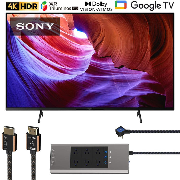 Sony KD55X85K 55" X85K 4K HDR LED TV with smart Google TV 2022 with HDMI Bundle