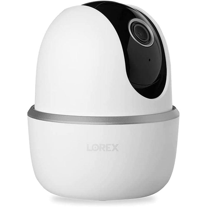 Lorex 2K Pan-Tilt Indoor Wi-Fi Security Camera White with Lexar 64GB Memory Card
