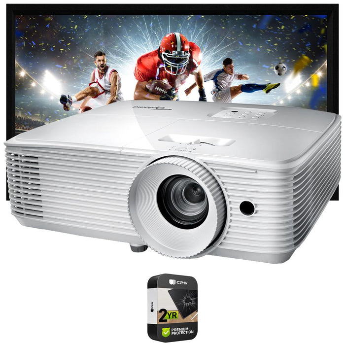 Optoma HD39HDRx HDR Gaming Home Theater Projector w/120" Screen +2 Year Warranty
