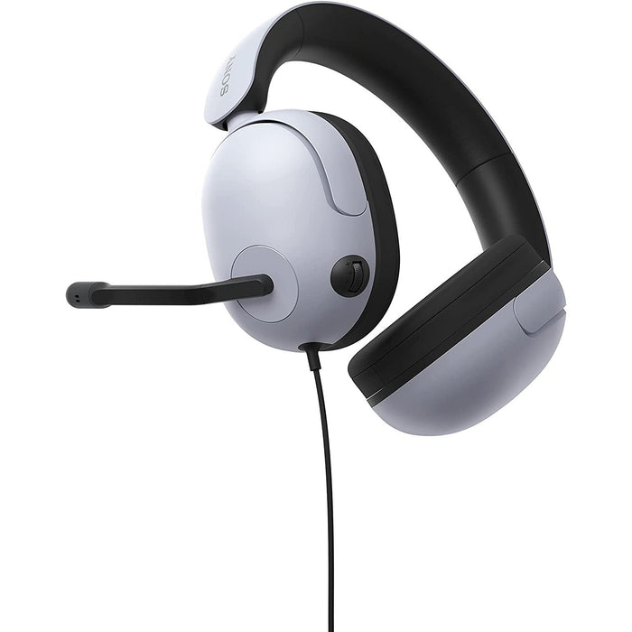 Sony INZONE H3 Wired Gaming Headset, White + Deco Gear Wood Headphone Holder