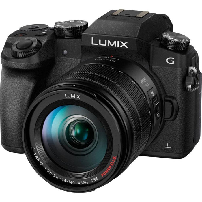 Panasonic LUMIX G7 Interchangeable Lens 4K Ultra HD Black DSLM/14-140mm Lens - Open Box