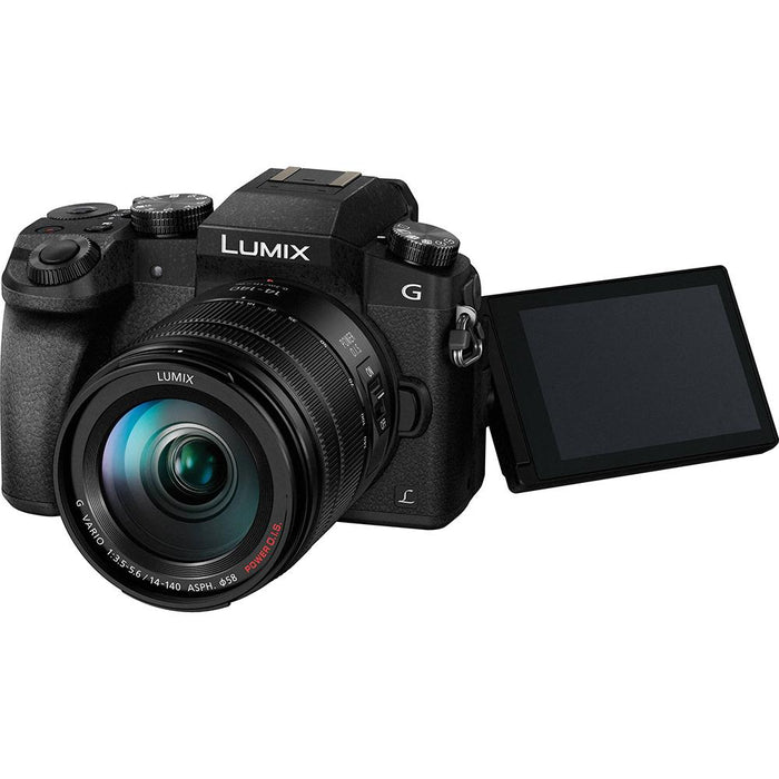 Panasonic LUMIX G7 Interchangeable Lens 4K Ultra HD Black DSLM/14-140mm Lens - Open Box