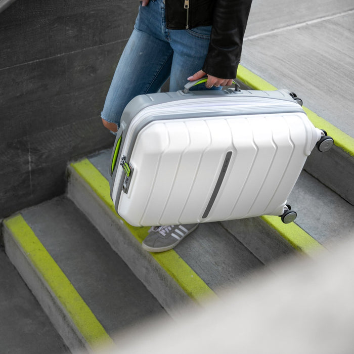 Samsonite Freeform 21" Carry-On Spinner Luggage, White/Grey
