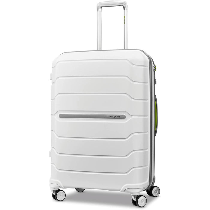 Samsonite Freeform 24" Medium Spinner Luggage, White/Grey