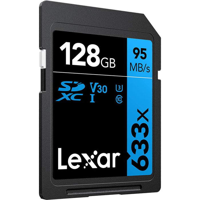 Lexar 128GB Professional 633x SDXC Class 10 UHS-I/U1 Memory Card (3-Pack)