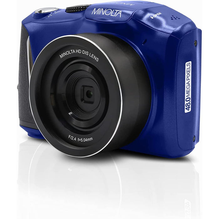Minolta MND50-BL 48 MP 4K Ultra HD 16X Digital Zoom Digital Camera (Blue)