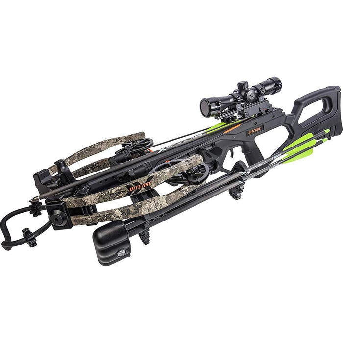 Bear Archery AC03A2AA185 Intense Crossbow Kit, Truetimber Strata + Tactical Accessory Bundle