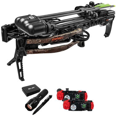 Bear Archery AC15A2A2183 Impact Crossbow Kit, Truetimber Strata + Tactical Accessory Bundle