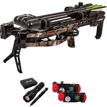 Bear Archery AC15A2A2182 Impact Crossbow Kit, Veil Stoke + Tactical Accessory Bundle
