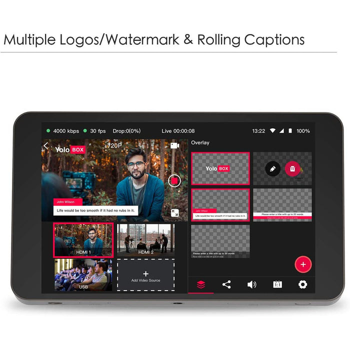 YoloLiv YoloBox Portable Multi-Camera Live Stream Studio/Switch