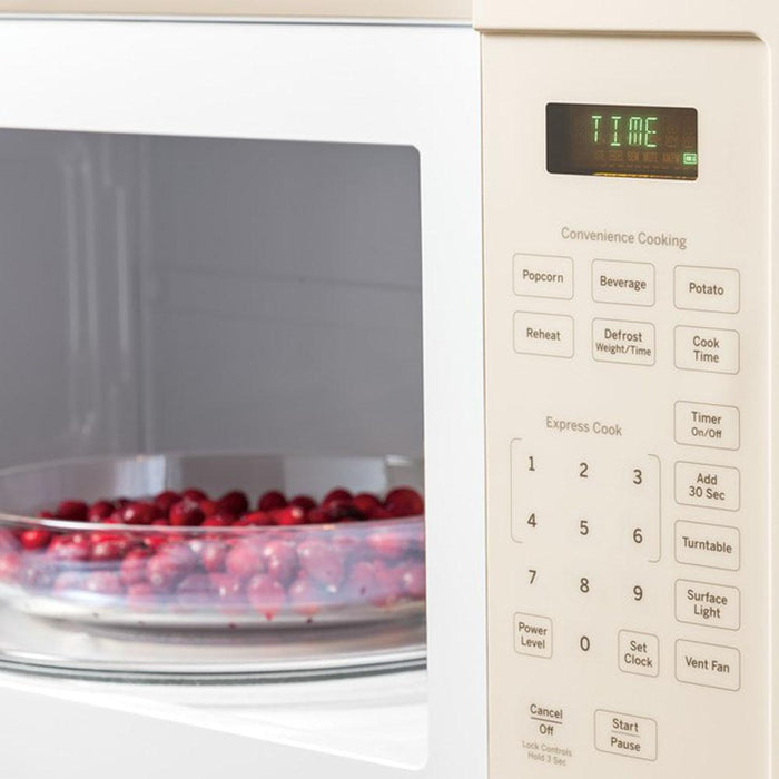 GE 1.6 Cu. Ft. Over-the-Range Microwave Oven Bisque with 2 Year Warranty